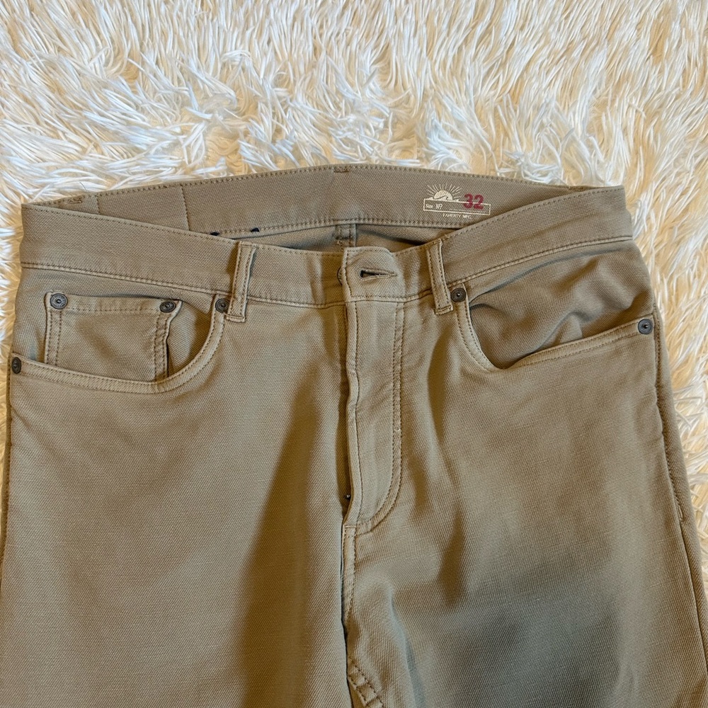 Faherty Stretch Terry 5-Pocket Pant - Desert Khaki